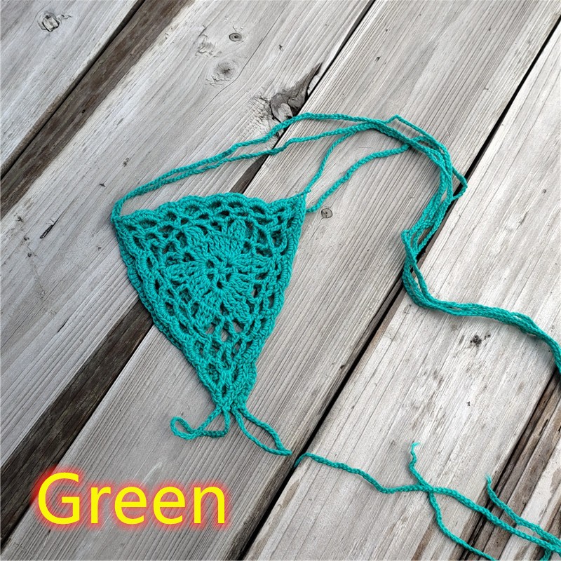 2Pcs Barefoot Crochet Sandals Beach Wedding Decor Women’s Knit Flat Sandals