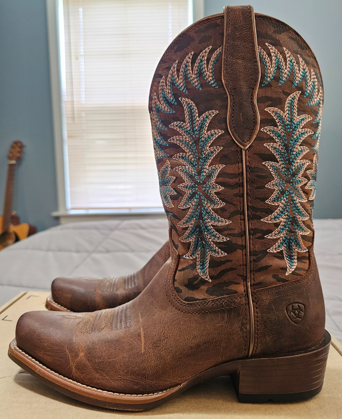 Ariat® (Women’s 7.5 B) Beaumont™ K Toe Western Boot in Sassy Brown/Tiger – $220