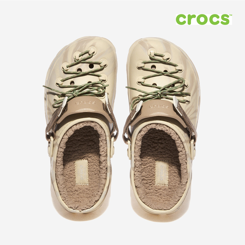 NEW CROCS ALL TERRAIN LINED CORD CLOG CRS210684 210684 BEIGE MULTI UNISEX SIZE