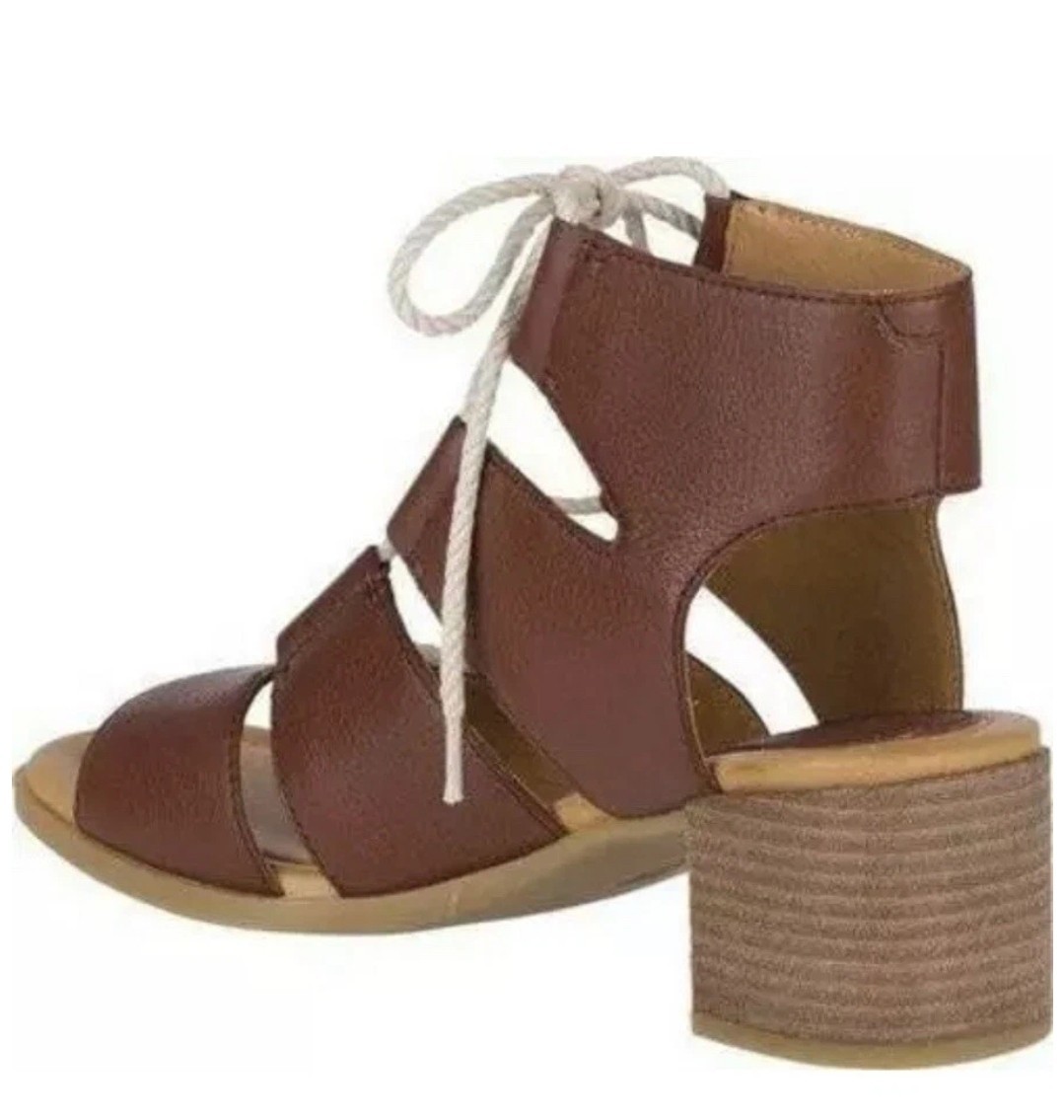 Sperry Top Sider Leather Sandals Womens Size 8 M Vivienne Lia Lace Up 80993 NEW