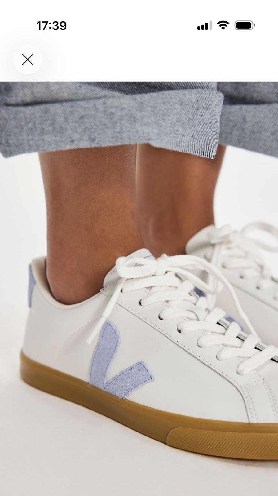 *Brand New In Box VEJA Esplar Sneakers Leather White Purple US 7 EU 38*FREE SHIP