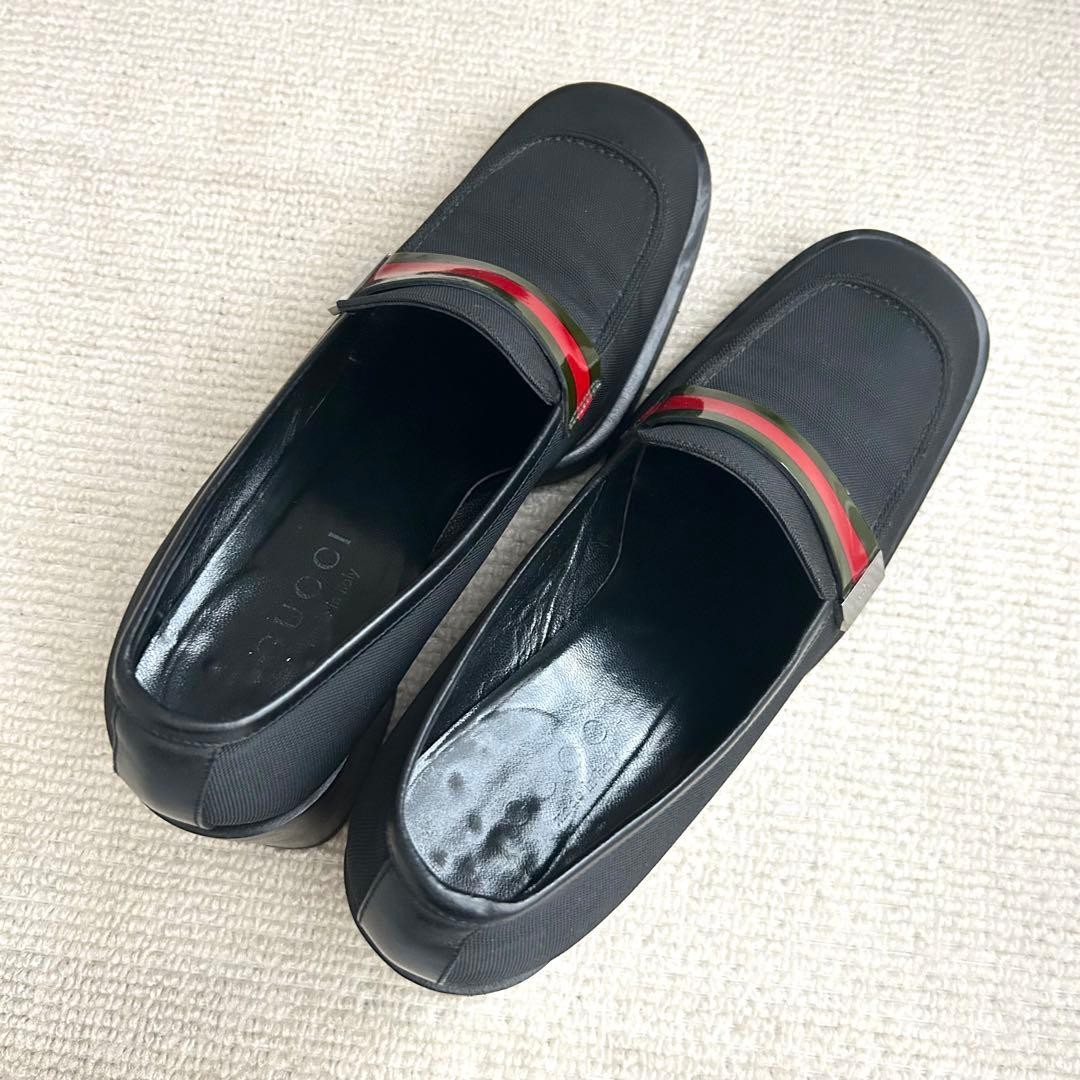 GUCCI Loafers Size 24cm 6.5cm Heel Pre-Owned Classic Style