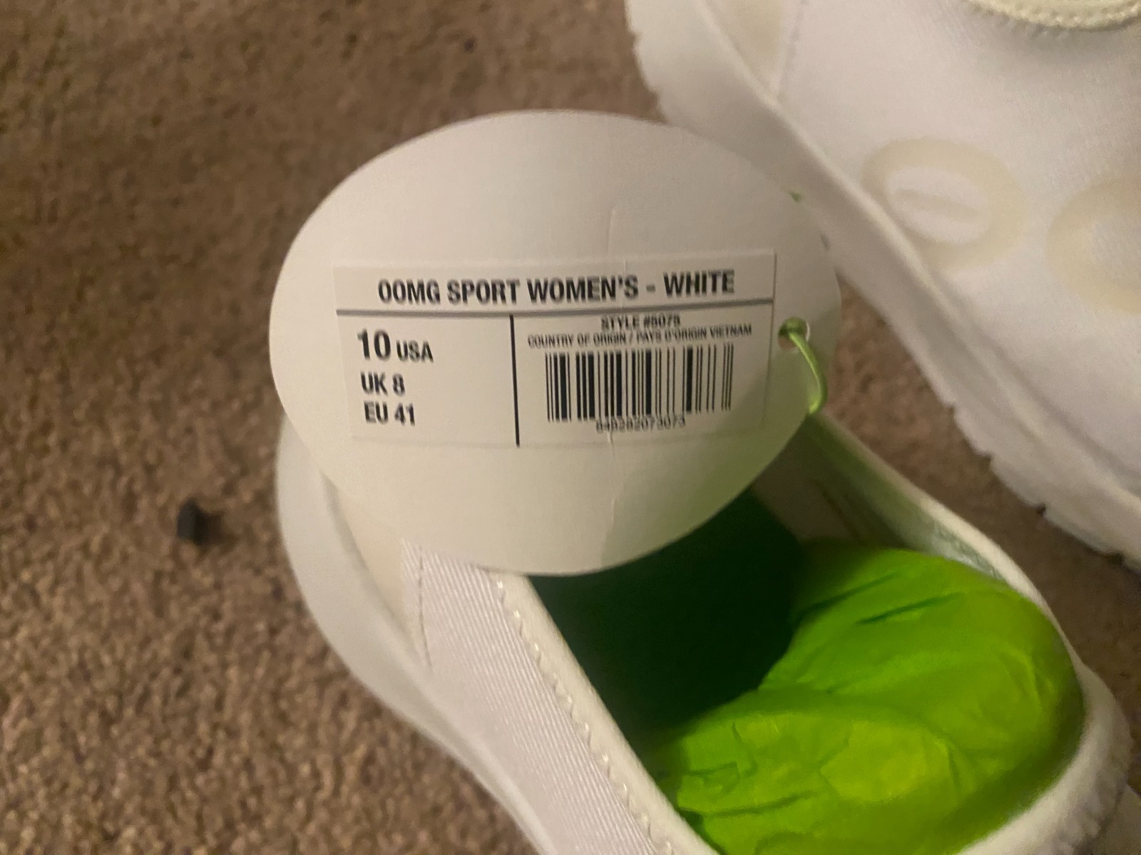 OOFOS OOmg Eezee Sport Shoes Womens, White Slip Ons, Multiple Sizes Available