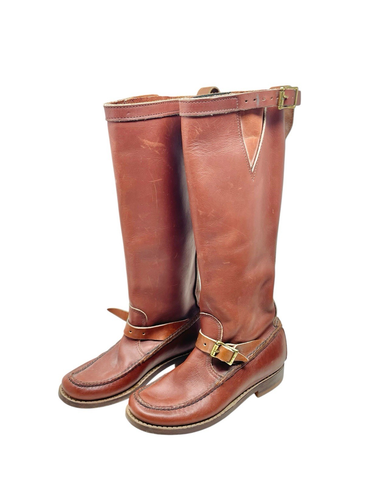 VTG Gokeys Botte Sauvage Tall Leather Boots Outdoor Hunting Riding Size 350