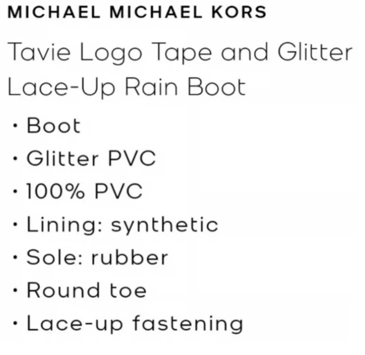Michael Kors Tavie Rain Boot, Silver