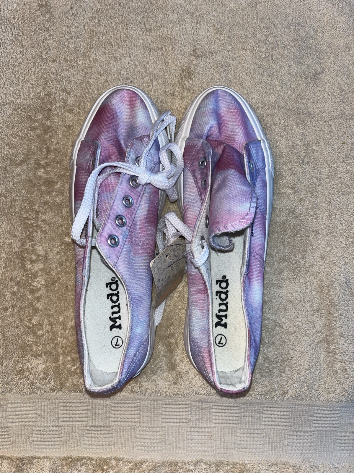 Mudd pink Purple tie dye sneakers bohemian gypsy hipster hippie Women Size 7 New