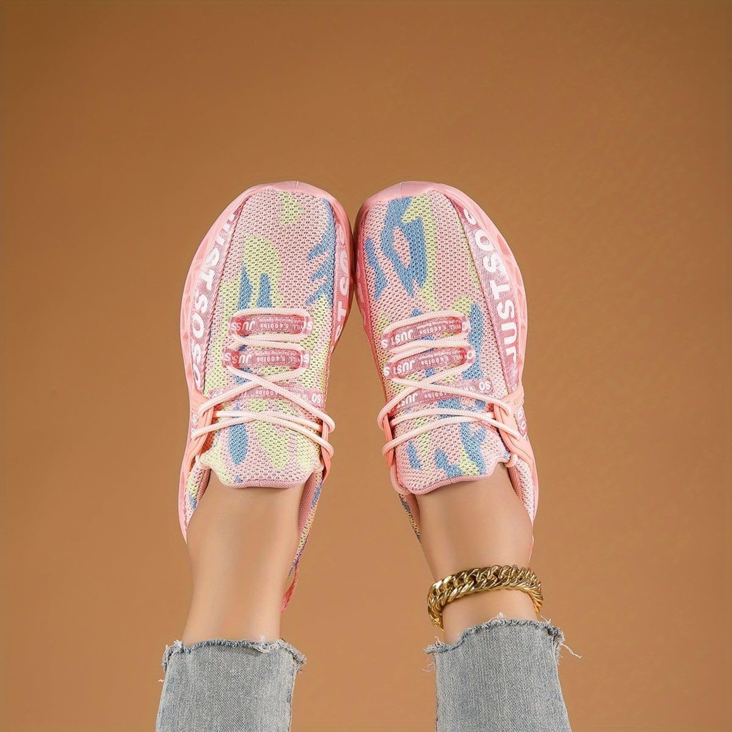 Women’s Camo Running Shoes: Lightweight, Soft Sole, Breathable Mesh Sneakers