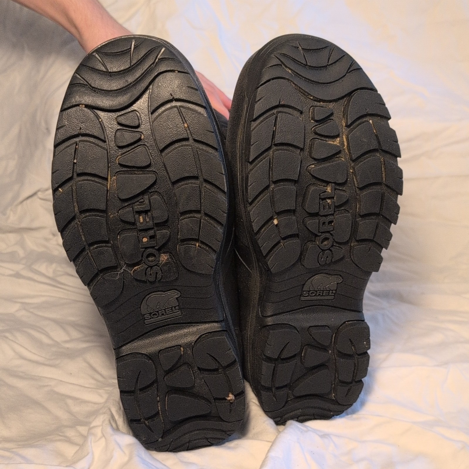 Sorel Snowlion Lined Lace-Up Snow Boots Black Mid-Calf Women’s US 9 NL1082-010