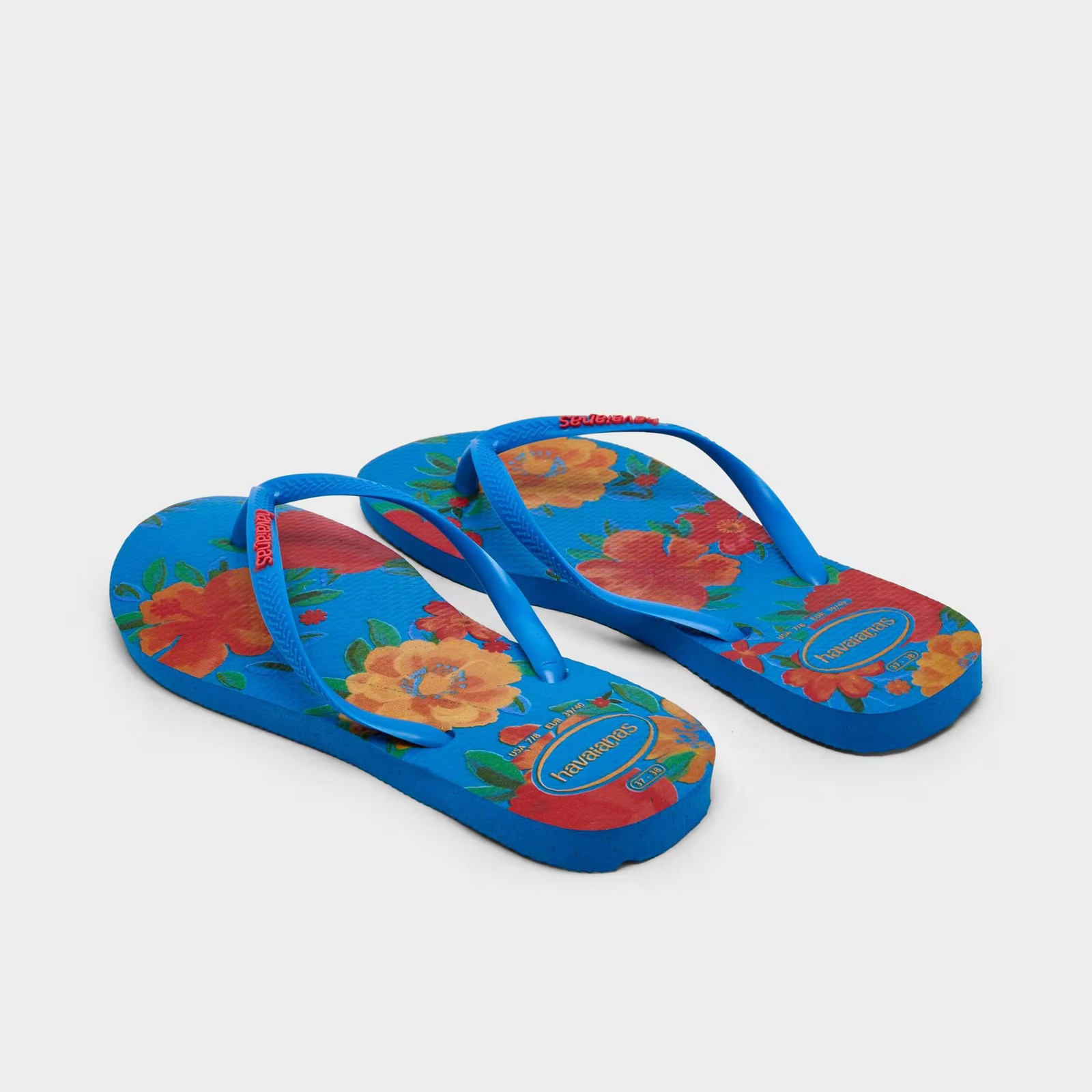 Havaianas Slim Summer Bliss Flip-Flop Sandals Brilliant Blue 4149813 460