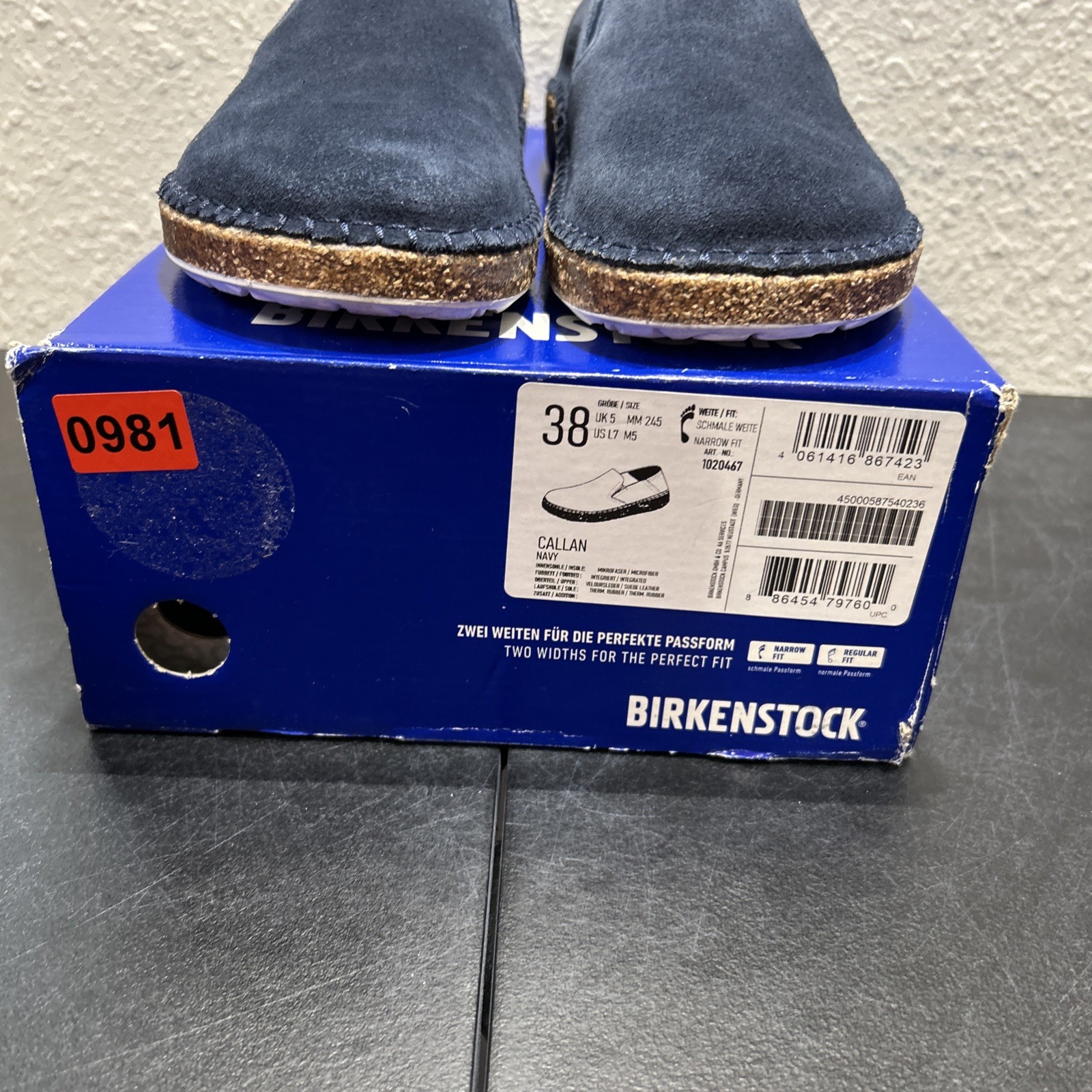 Birkenstock Callan Navy EU 38 US W7 M5