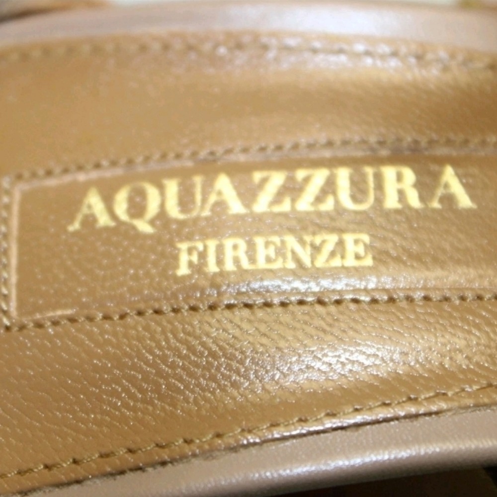 Aquazzura Tan Lace-Up Platform Heels Italy Made Jac Plateau 140 7 Suede