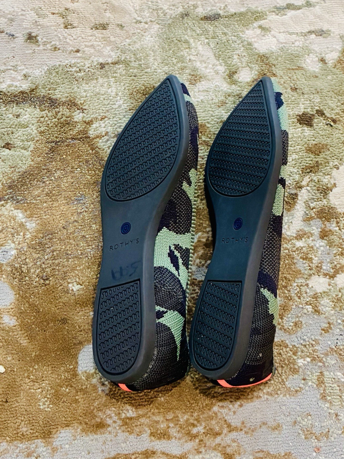 Rothy’s Camouflage Knit Pointed Toe Slip-On Flats Women’s US 7.5 EU 38