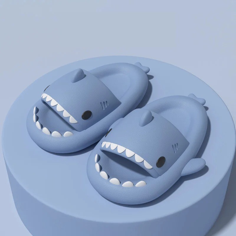 Shark Slides for Women and Men, Cute Shark Slippers Adult Youth Cloudy Summer So