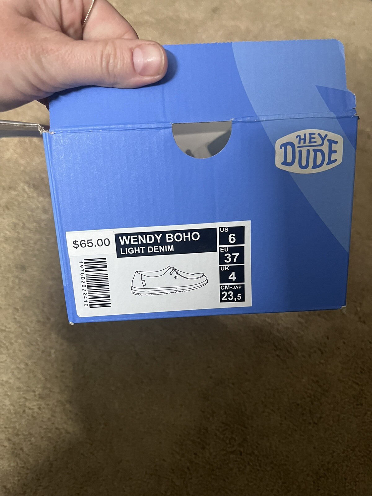 Hey Dude Wendy Boho – Light Denim | Womens Shoes | Womens Slip on Loafers