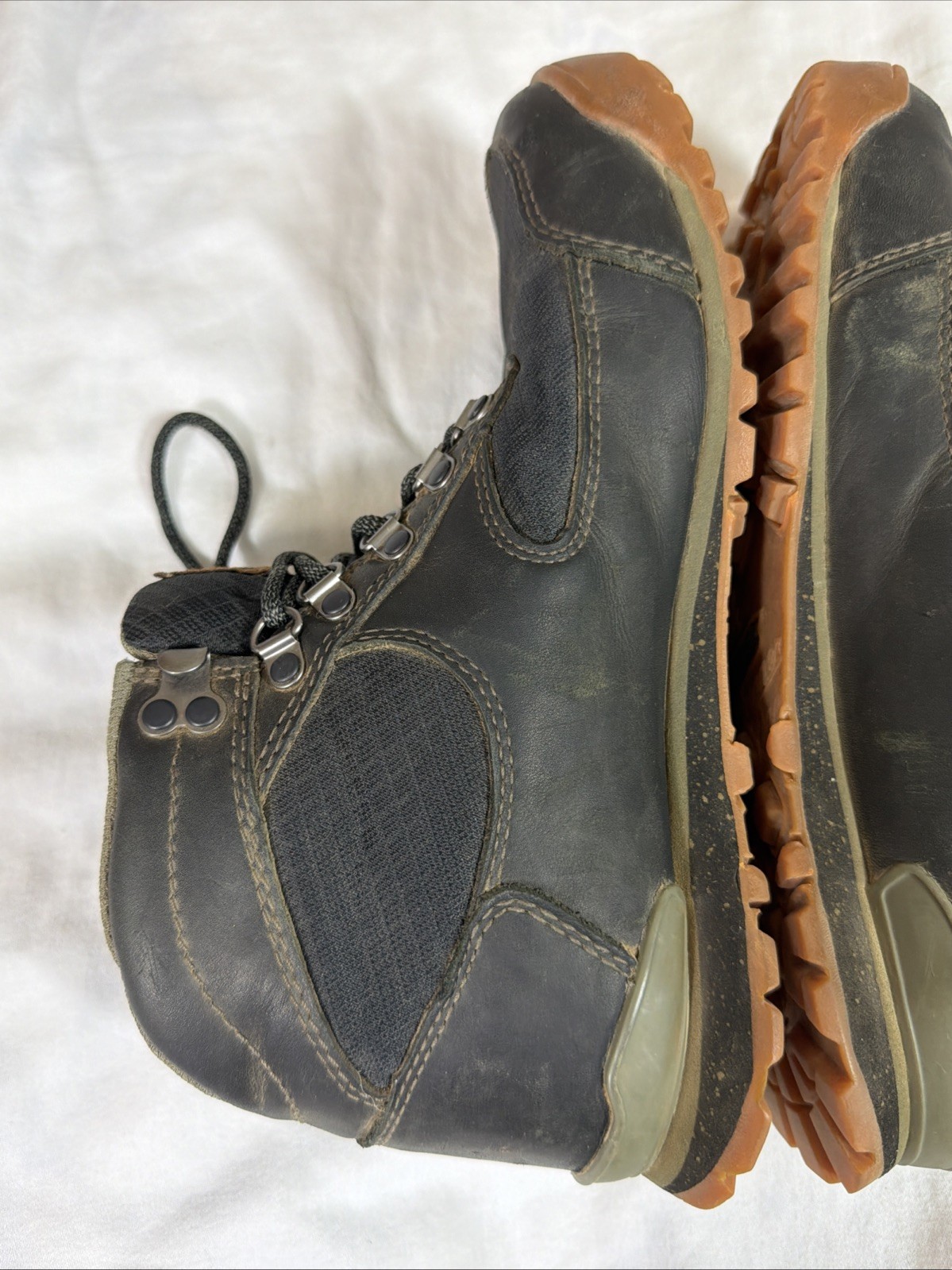 Danner Jag Mid Night Boots Womens 7 Black Leather/Mesh Hiking Trail Waterproof