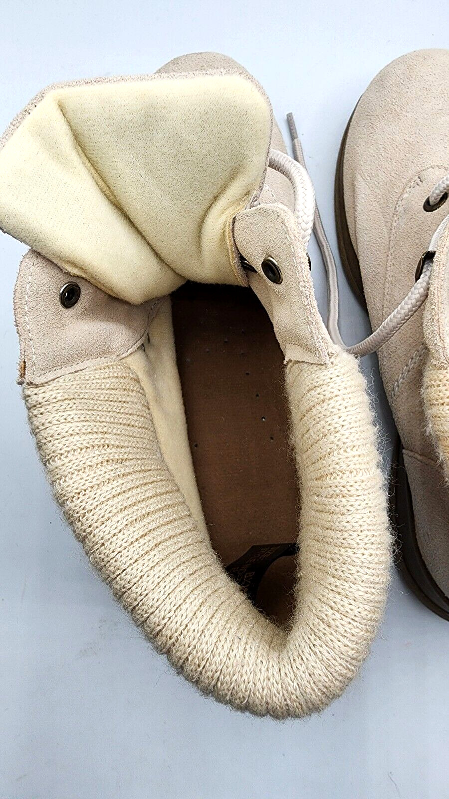Wanderlust Ankle Boots Boston Winter T10459 Beige Suede Hiking Granolagirl 8.5 W