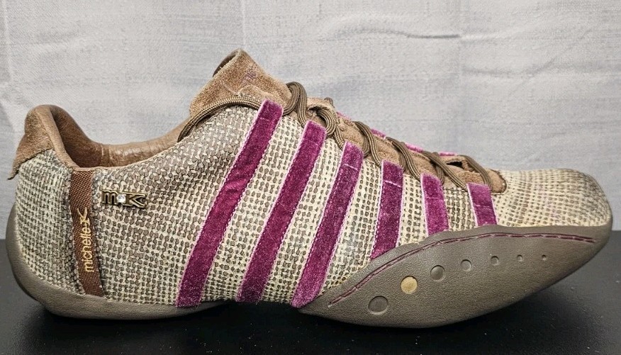 Michelle-K Shoes Womens 9 Casual Sneakers Multicolor Leather Lace Up Comfort
