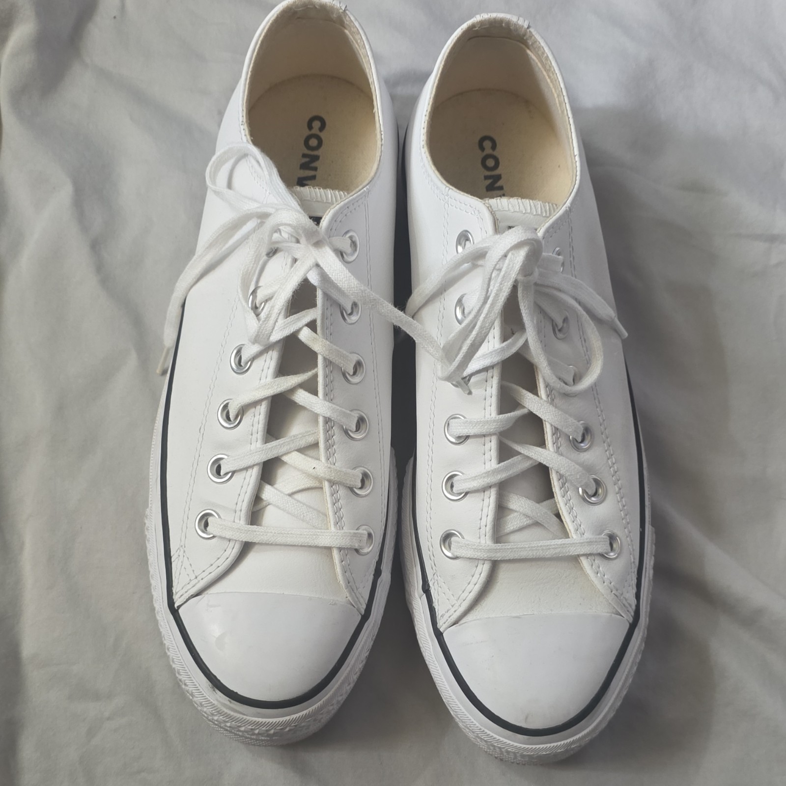 Converse Chuck Taylor All Star Lift Clean Ox White Leather Low Top 561680C