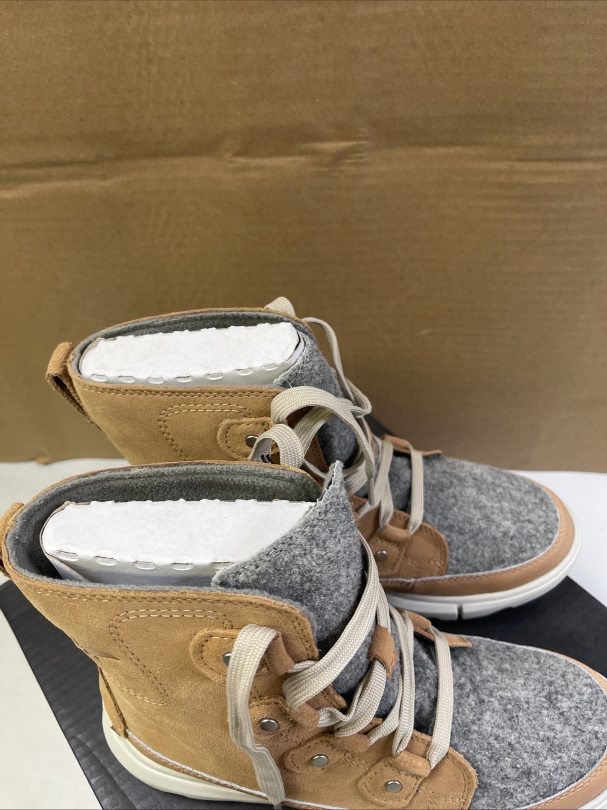 NEW Waterproof Sorel Womens Explorer Next Joan WP Felt Boot 7 Tawny Buff