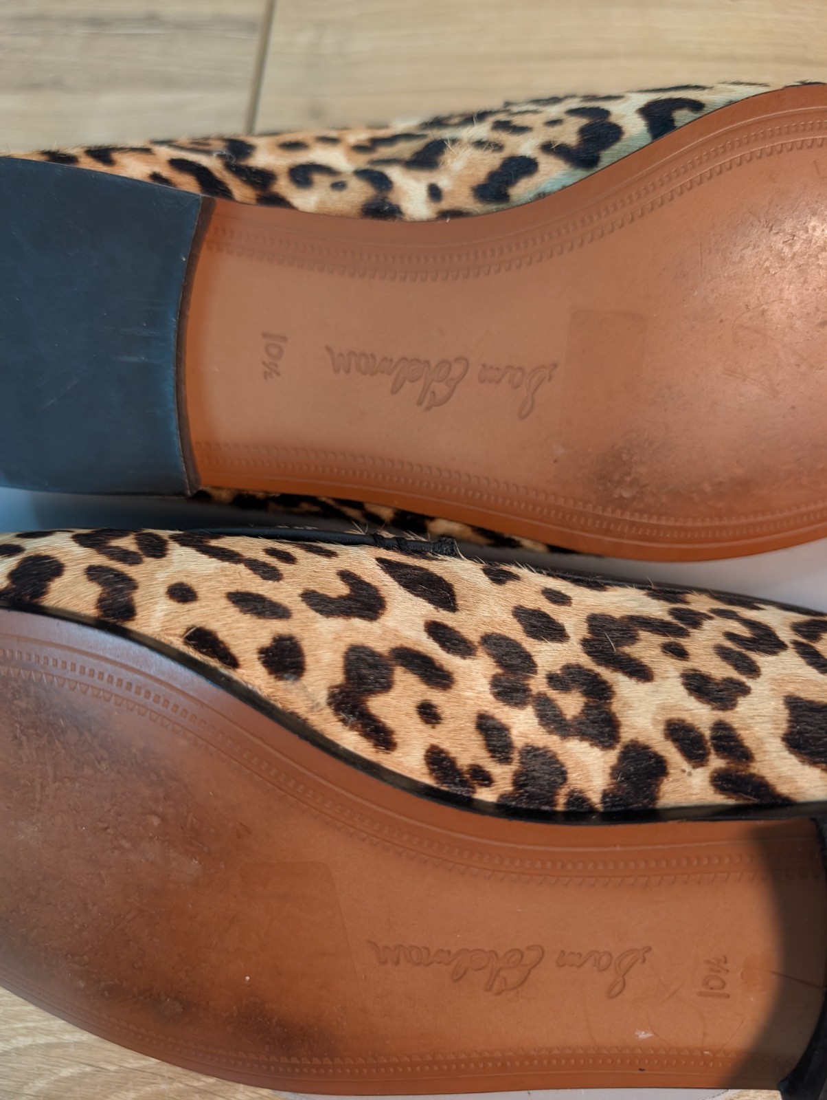 Sam Edelman Lior Penny Loafer Womens Size 10.5 Calf Hair Leopard Print Shoes