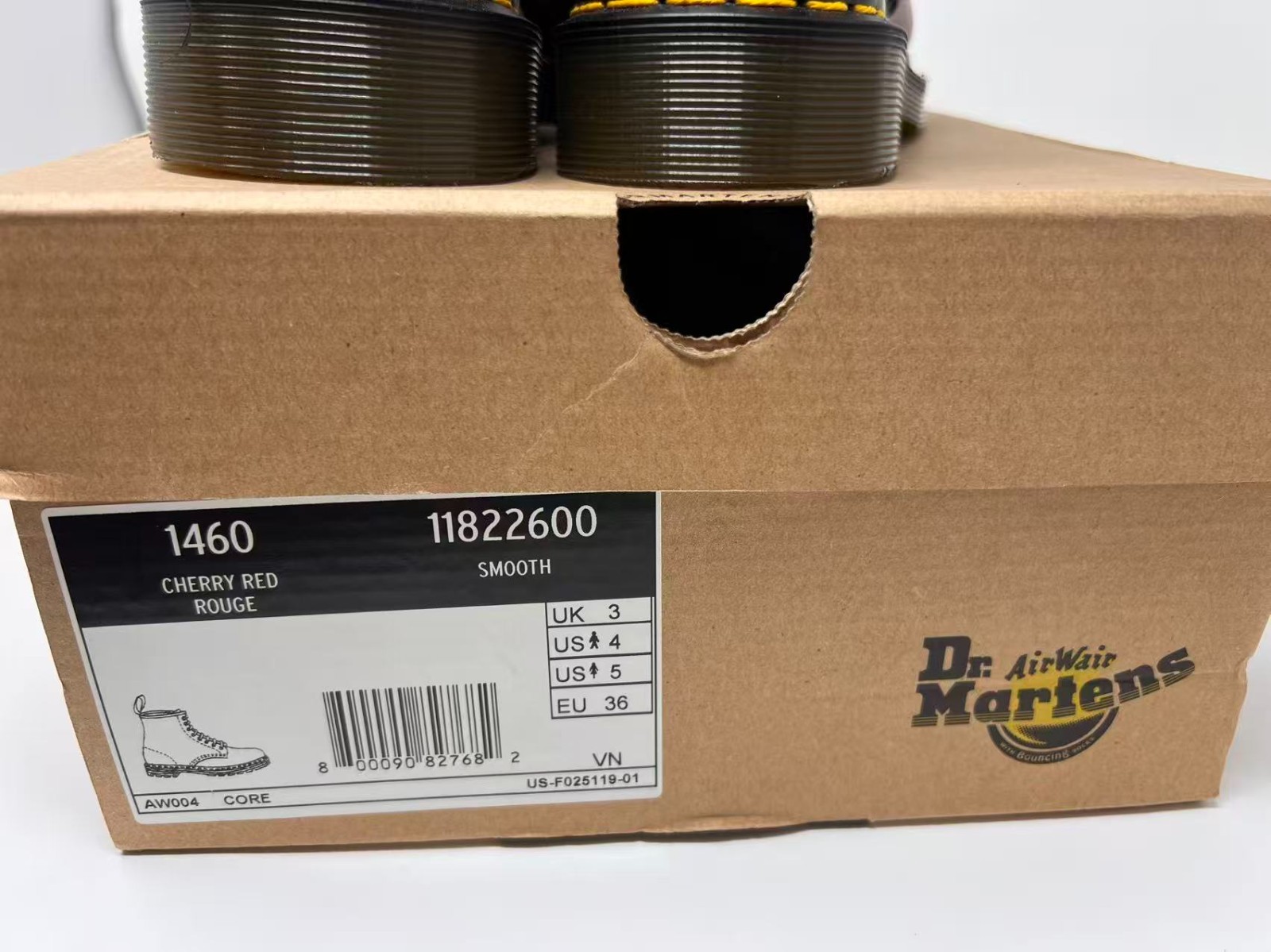 Dr Martens Boots – Dr Martens 1460 Smooth Boots – Cherry Red （W US：5/ M US：4）