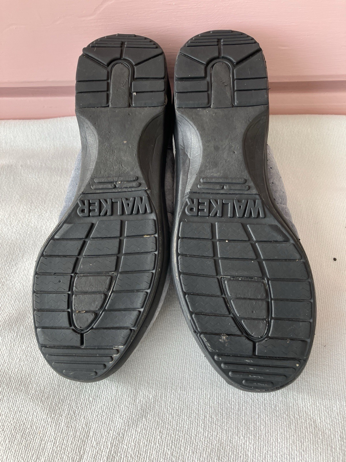 Propet Womens Washable Walker Grey Leather Shoes 7B