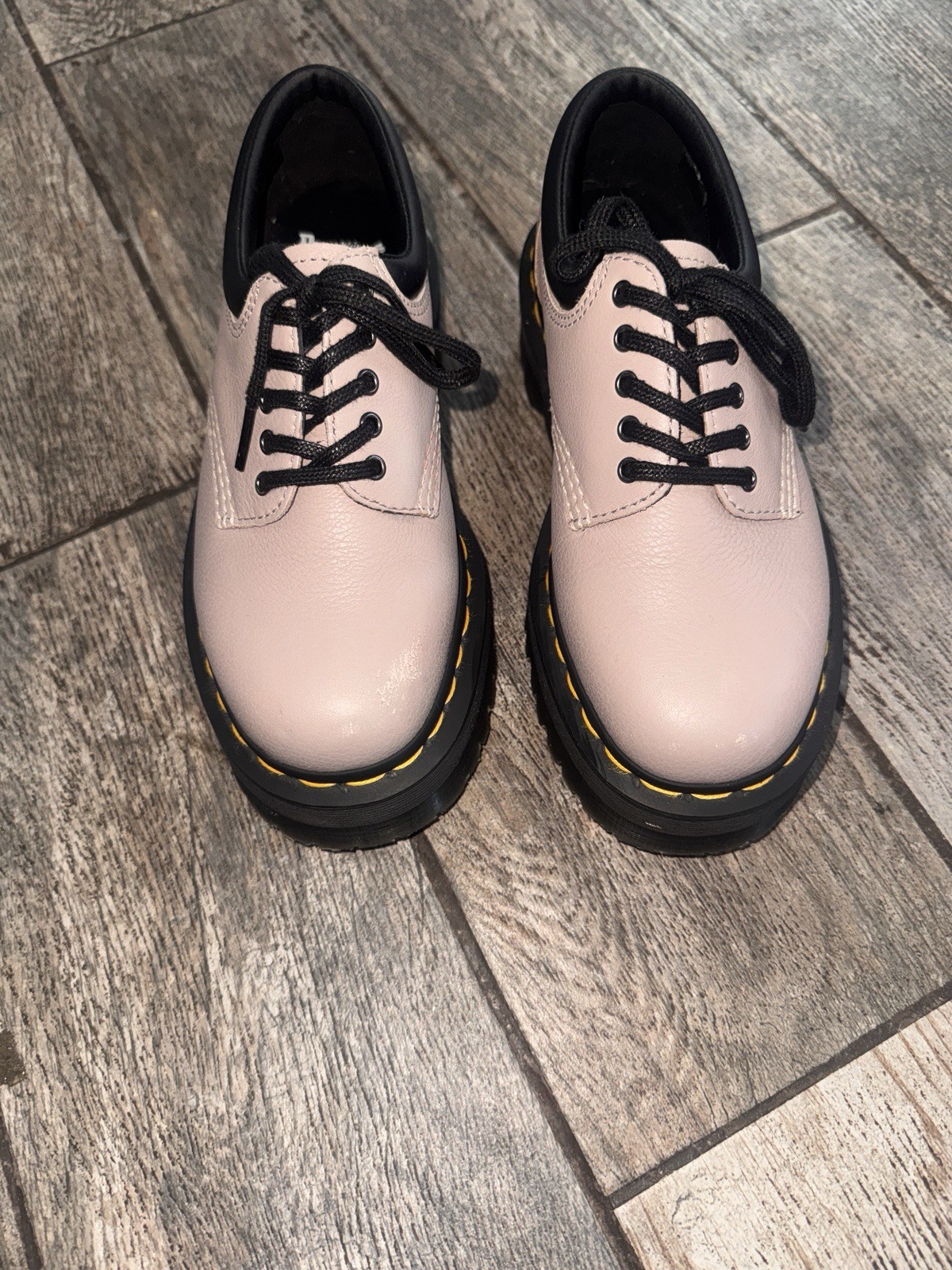 Dr. Martens 1461 Women’s Pink Leather Lace-Up Oxford Platform Shoes US 6