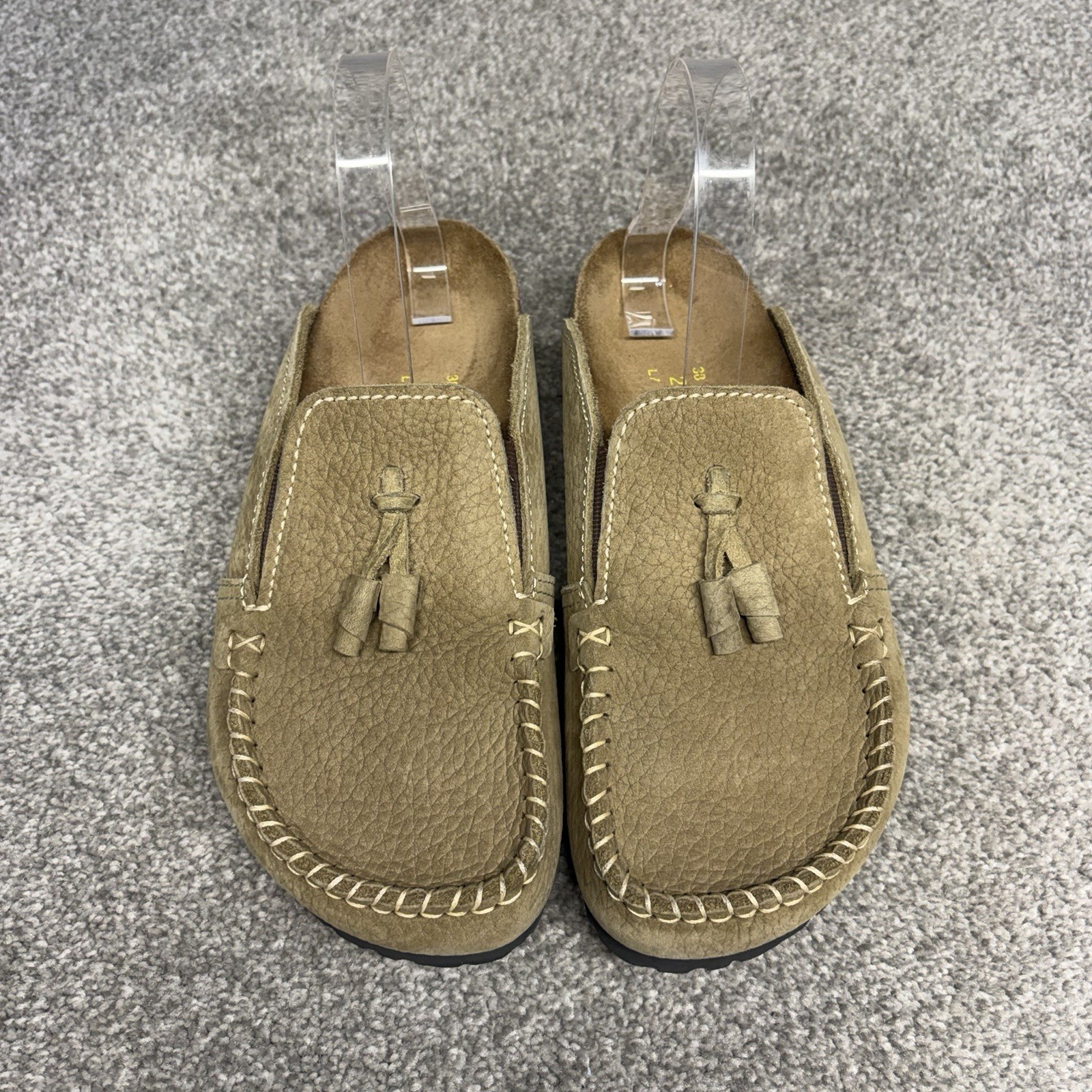 Birkenstock Papillio Buckley Leather Clogs Women 38 EU 7 US Brown Mules Shoes
