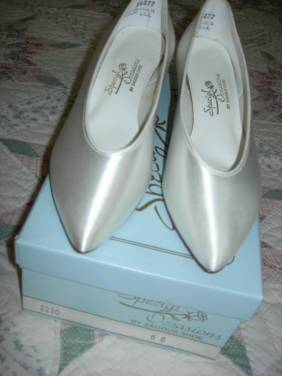 Size 6 B ~ New Satin Dyeables ~ First Quality Wedding/Prom/Special Occ NOS