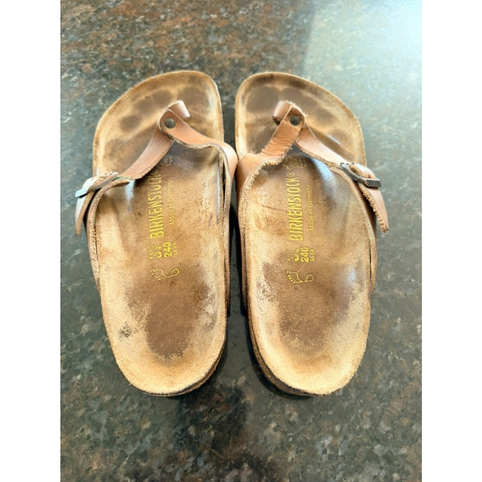 Birkenstock Adria Tobacco Leather — EU 40 Regular Flip Flop – Rare!