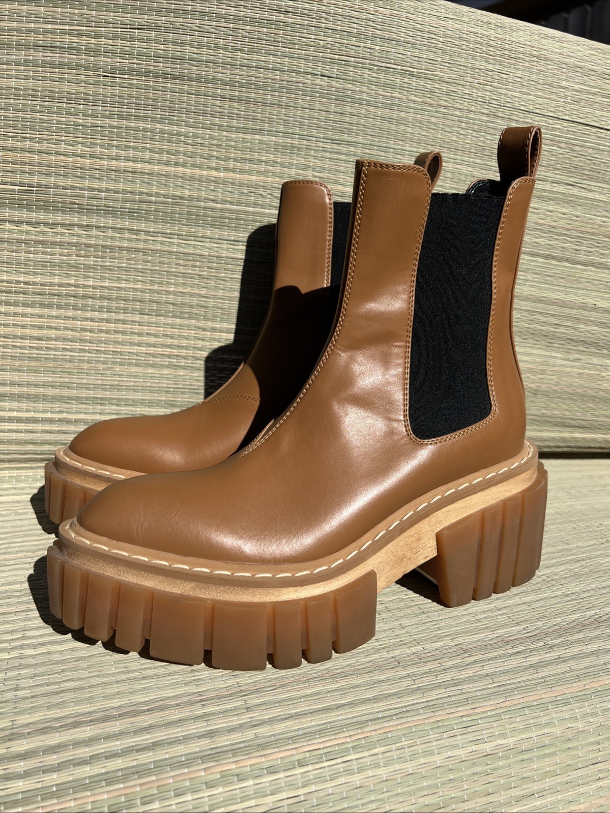 Stella McCartney Emilie Women’s Vegan Leather Platform Boots Size 39/US 9