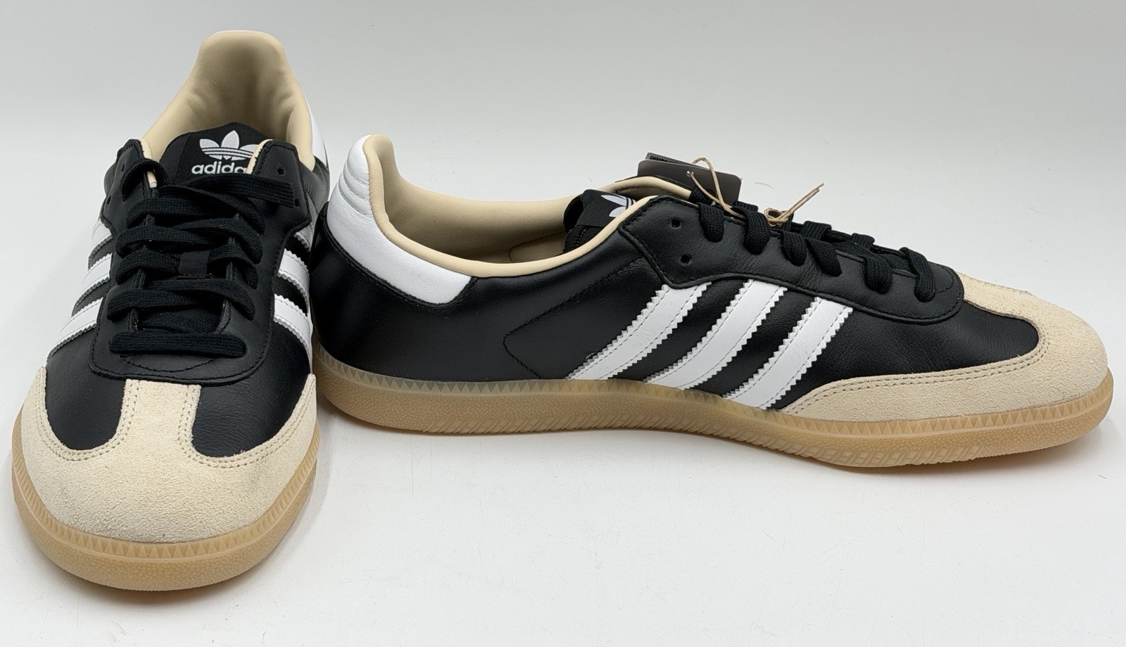NEW ADIDAS SAMBA ORIGINALS Casual Sneakers Shoes Men’s SZ 12 Black White Gum