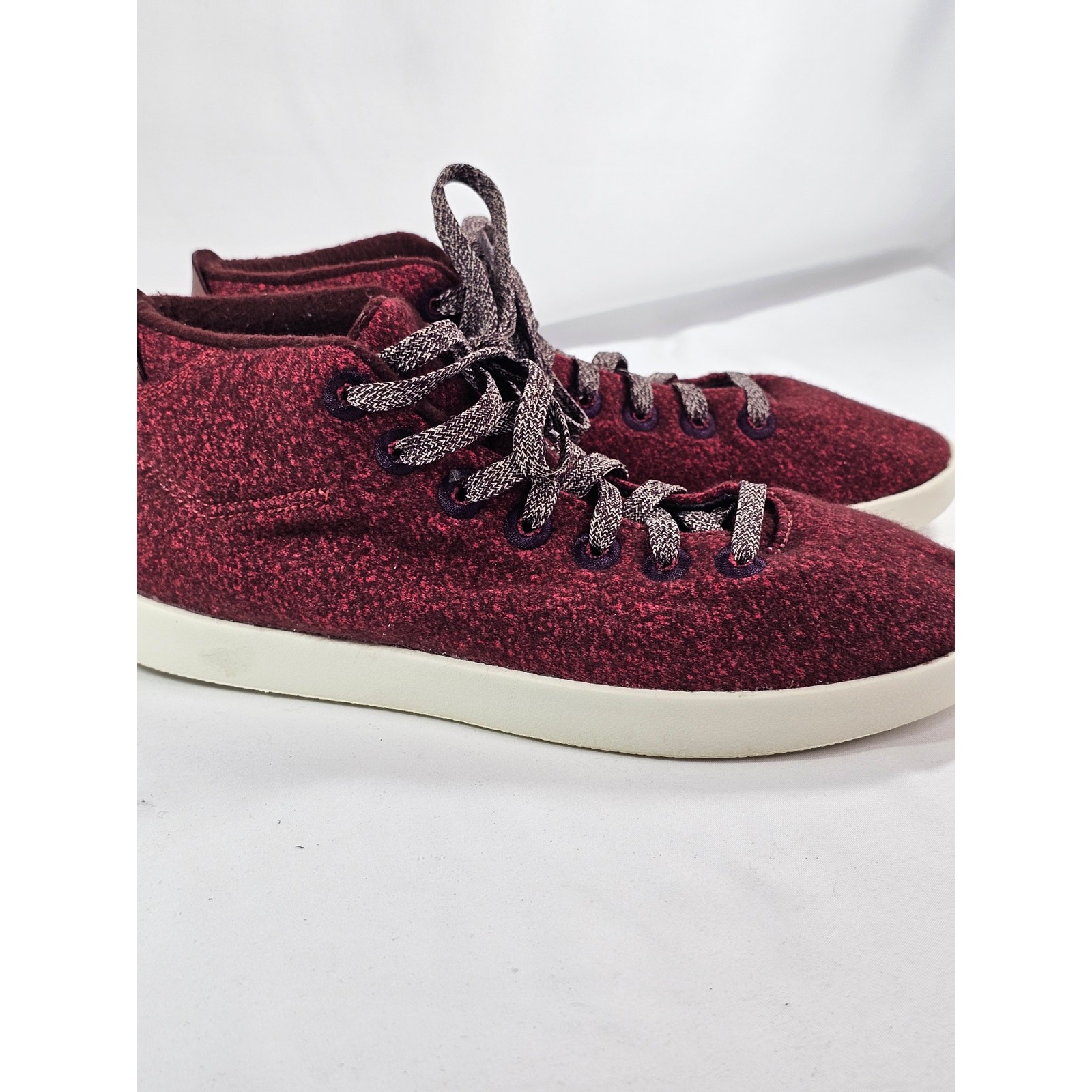 Allbirds Merino Wool W-10 Piper Mid Top Maroon Sneakers