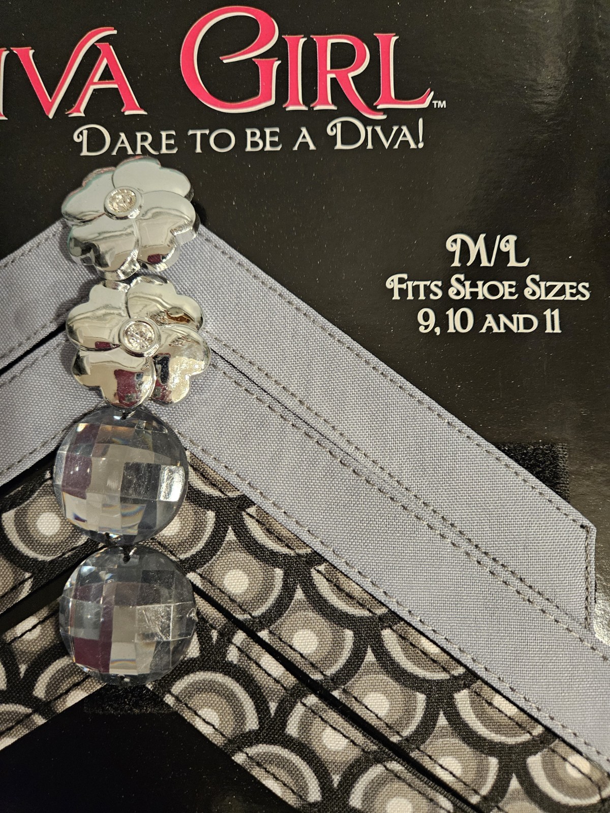 DIVA GIRL M/L – (FITS SHOE SIZES 9,10 & 11) -SANDAL STRAPS, All 4 Sets, $10
