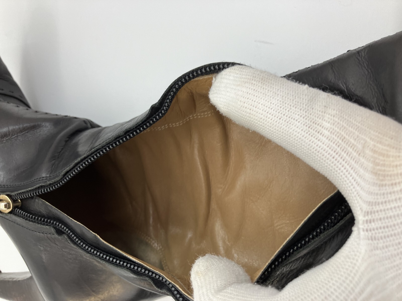 LOUIS VUITTON leather long boots black (EU 35.5)(US 5.5)(22.5 cm)(8.86 inch)…