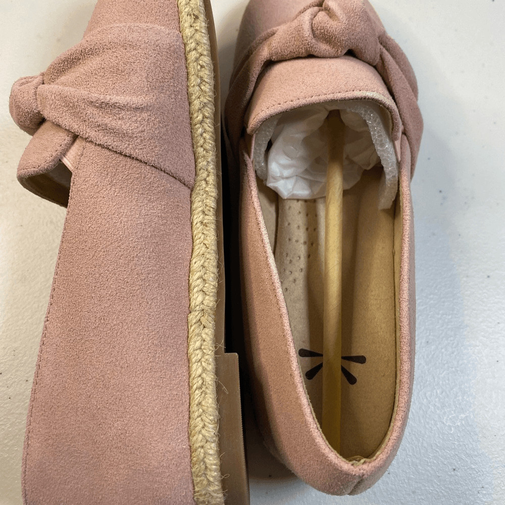 NIB Isaac Mizrahi Women’s Pink Knotted Slip On Espadrille Flat Shoes- Size 7.5