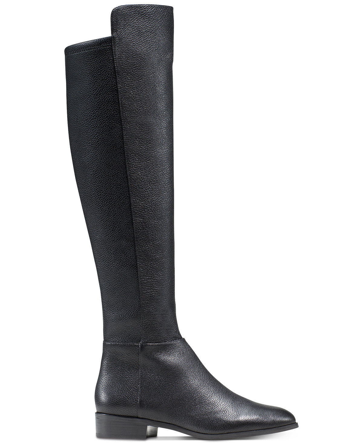 MICHAEL KORS BROMLEY RARE ALL LEATHER SILVER LOGO ZIPPER TALL BOOTS I LOVE SHOES