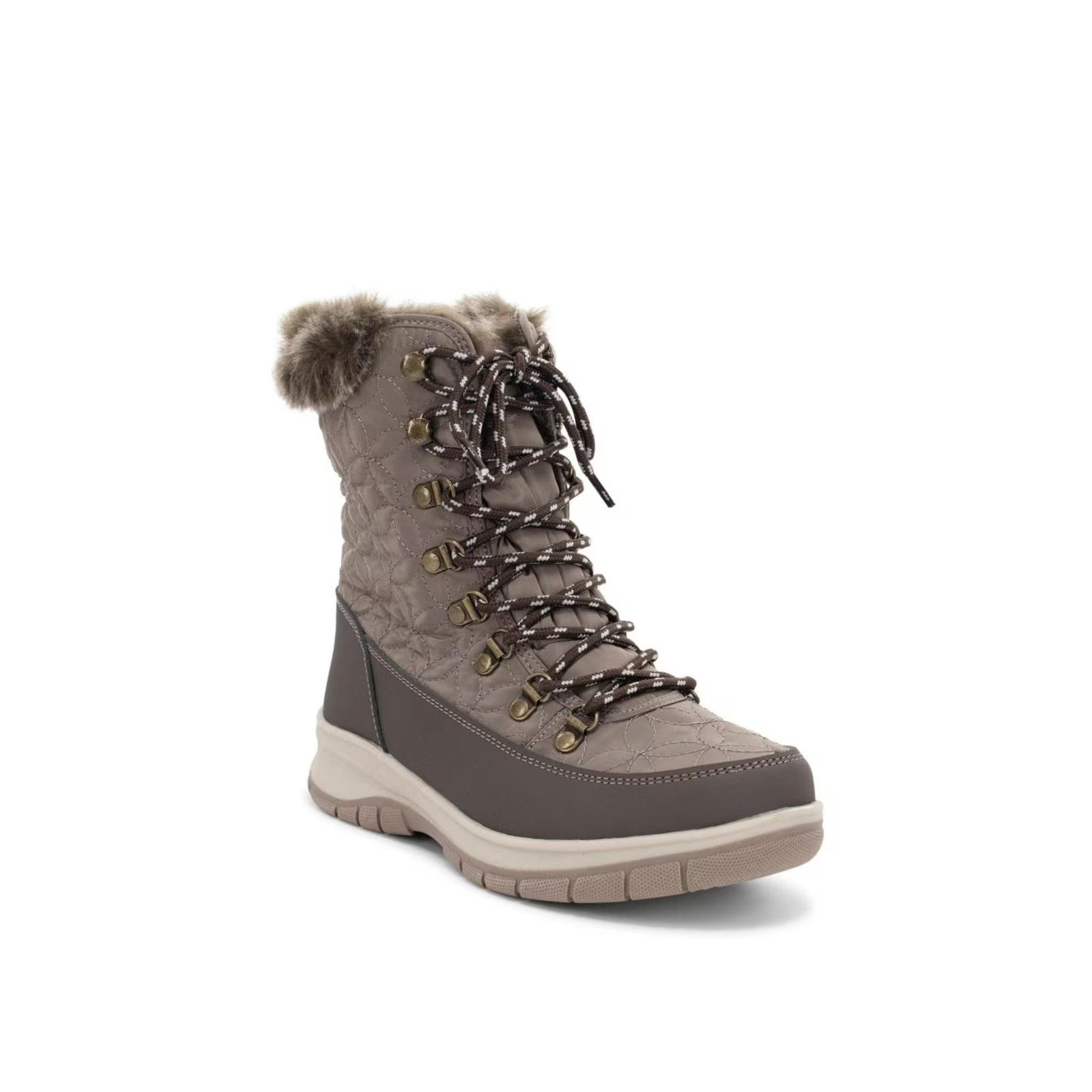 Women’s Chooka Belltown Mid Faux Fur Cold Weather Boot Taupe SZ 6