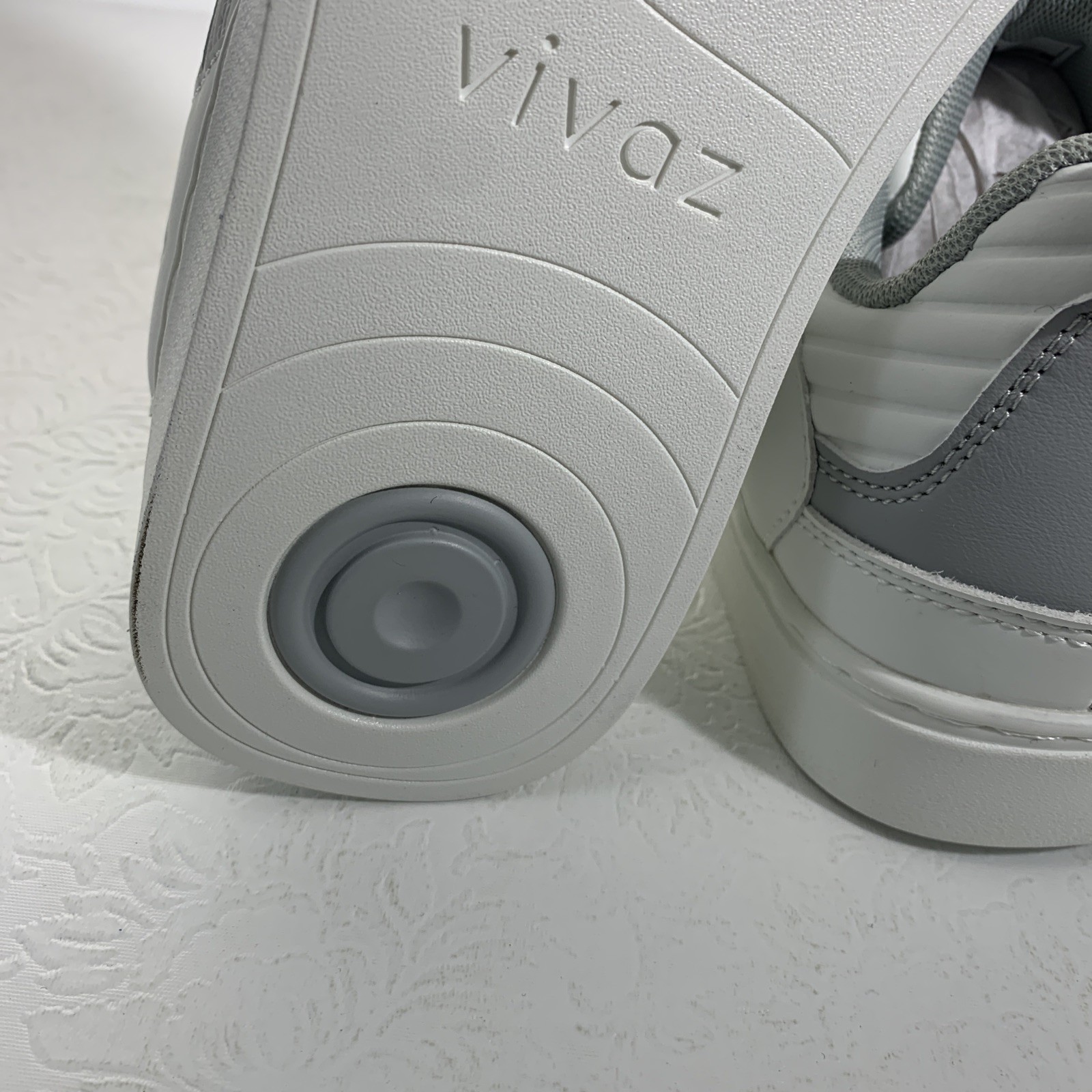 Vivaz White Silver Dance Lace Up Sneakers Unisex Men Women
