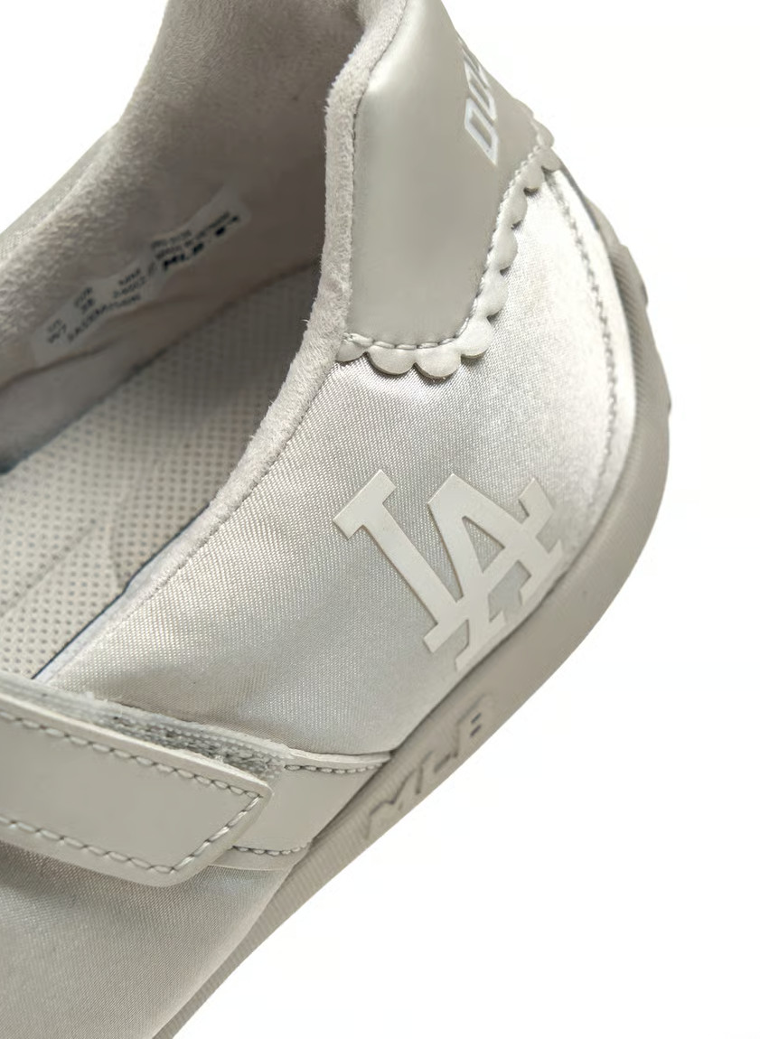 MLB Korea Slick Mary Jane Satin LA Dodgers Women Lifestyle Casual Fashion Shoes