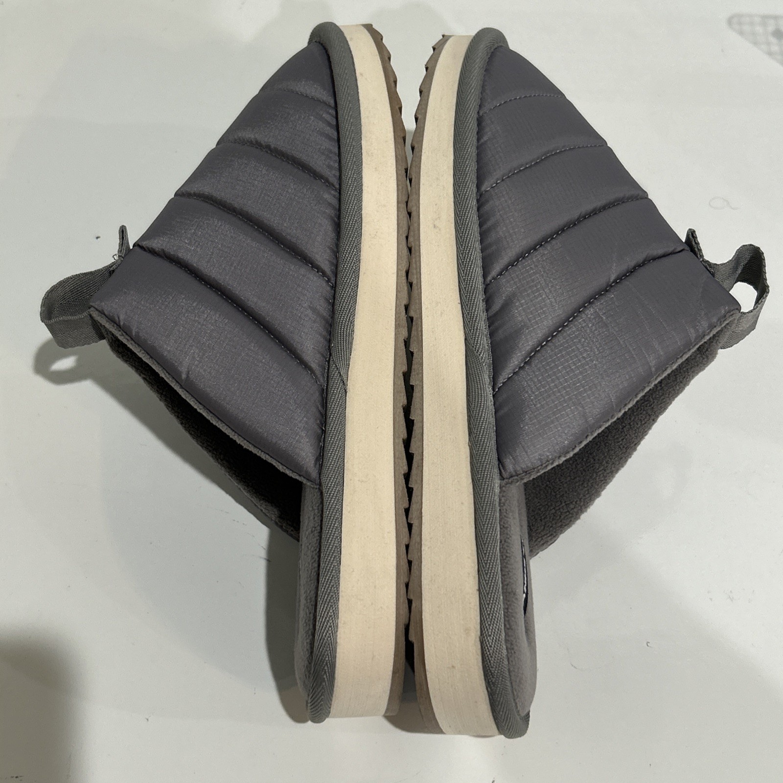 Lands’ End Fleece Lined Comfort Puffer Slip On Indoor Outdoor Slippers Women 8 B