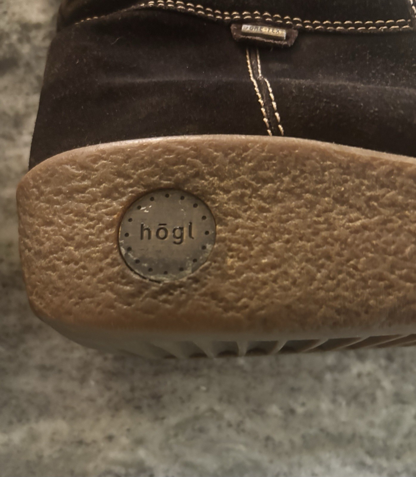 Hogl Vintage Gore-Tex Women’s Boots Suede Wedge Patchwork Fur Mid-Calf Austria