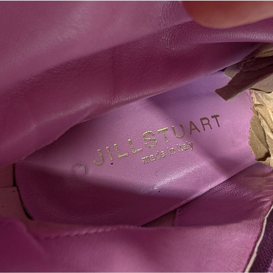 Jill Stuart Italy Plum Purple Leather Knee High Boots Size 8 Pointed Stiletto
