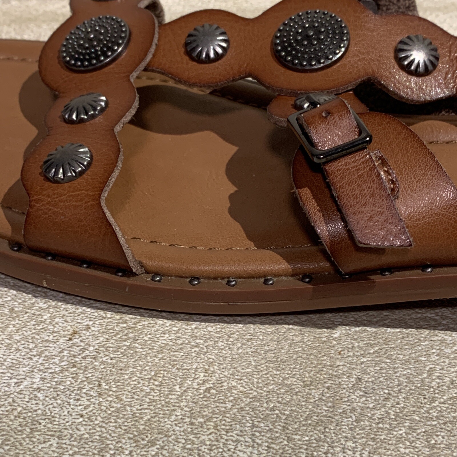 Michael Shannon Kelsey Man Made Materials Gladiator Sandals Studded ~ Size 10M
