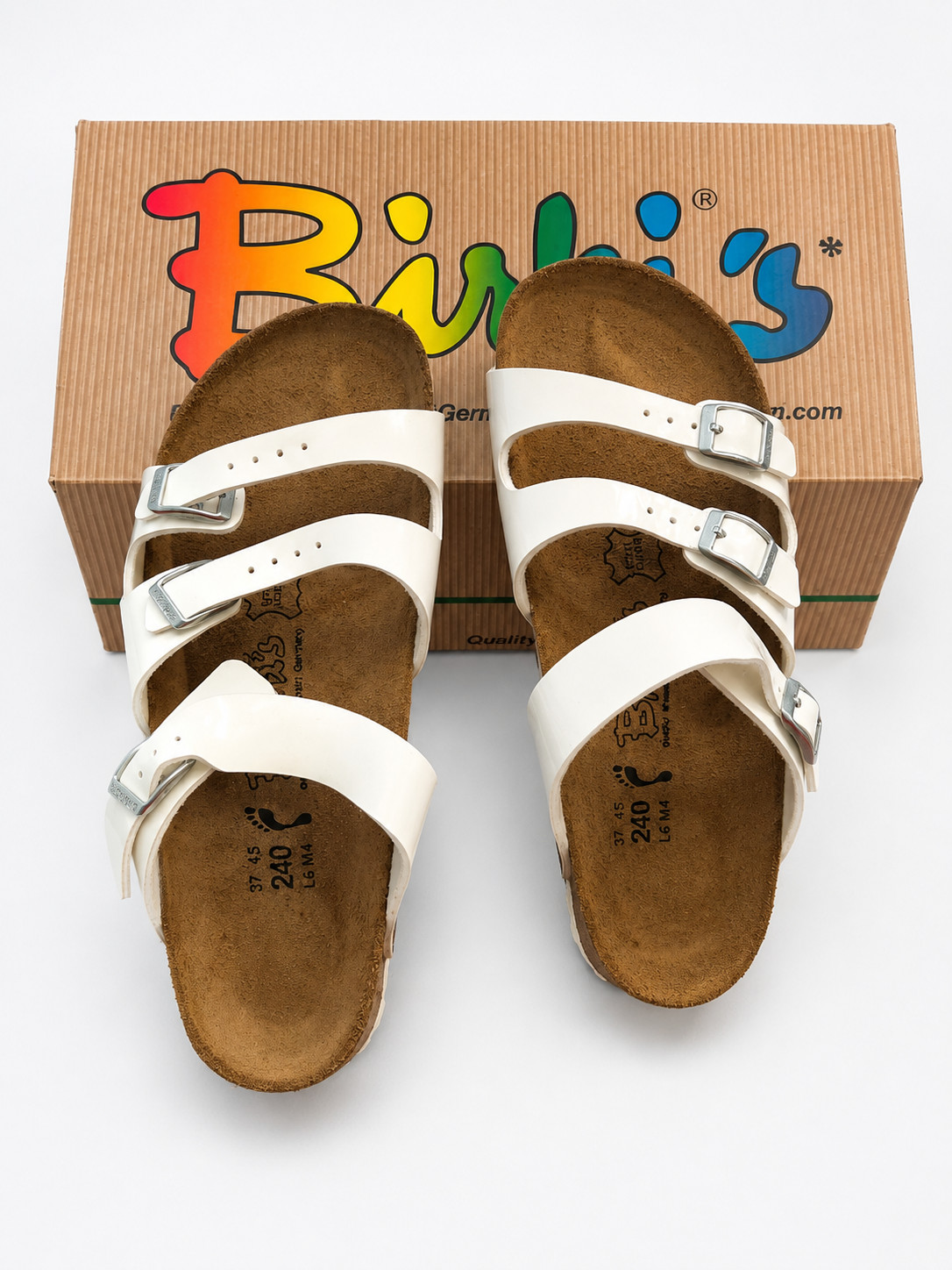 Birki’s by Birkenstock Havanna White Sandals EU 37 US Women’s 6-6.5 NIB