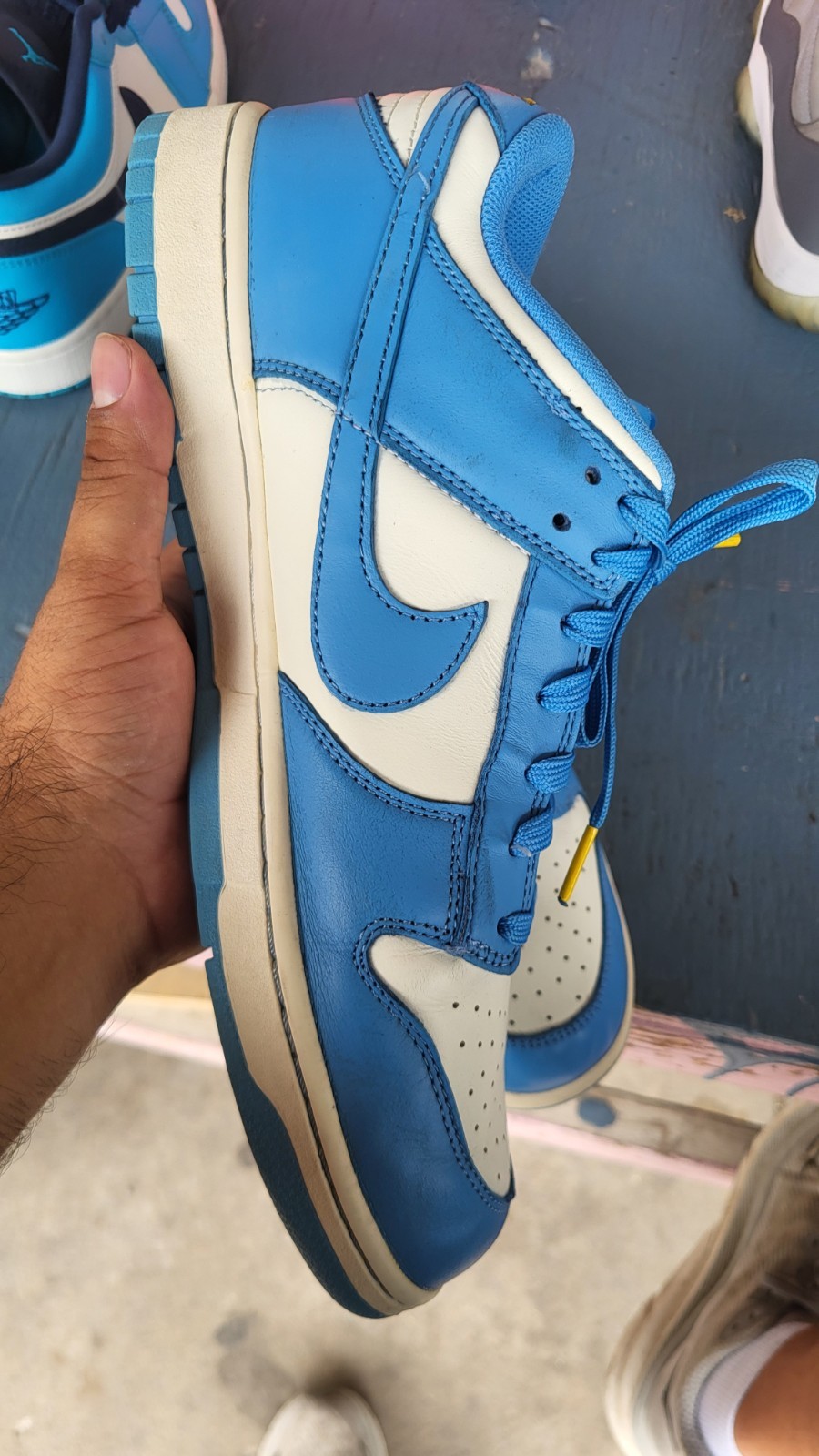 Nike Dunk Low Coast DD1503-100 Blue White Colorblock Leather Low Top Sneaker