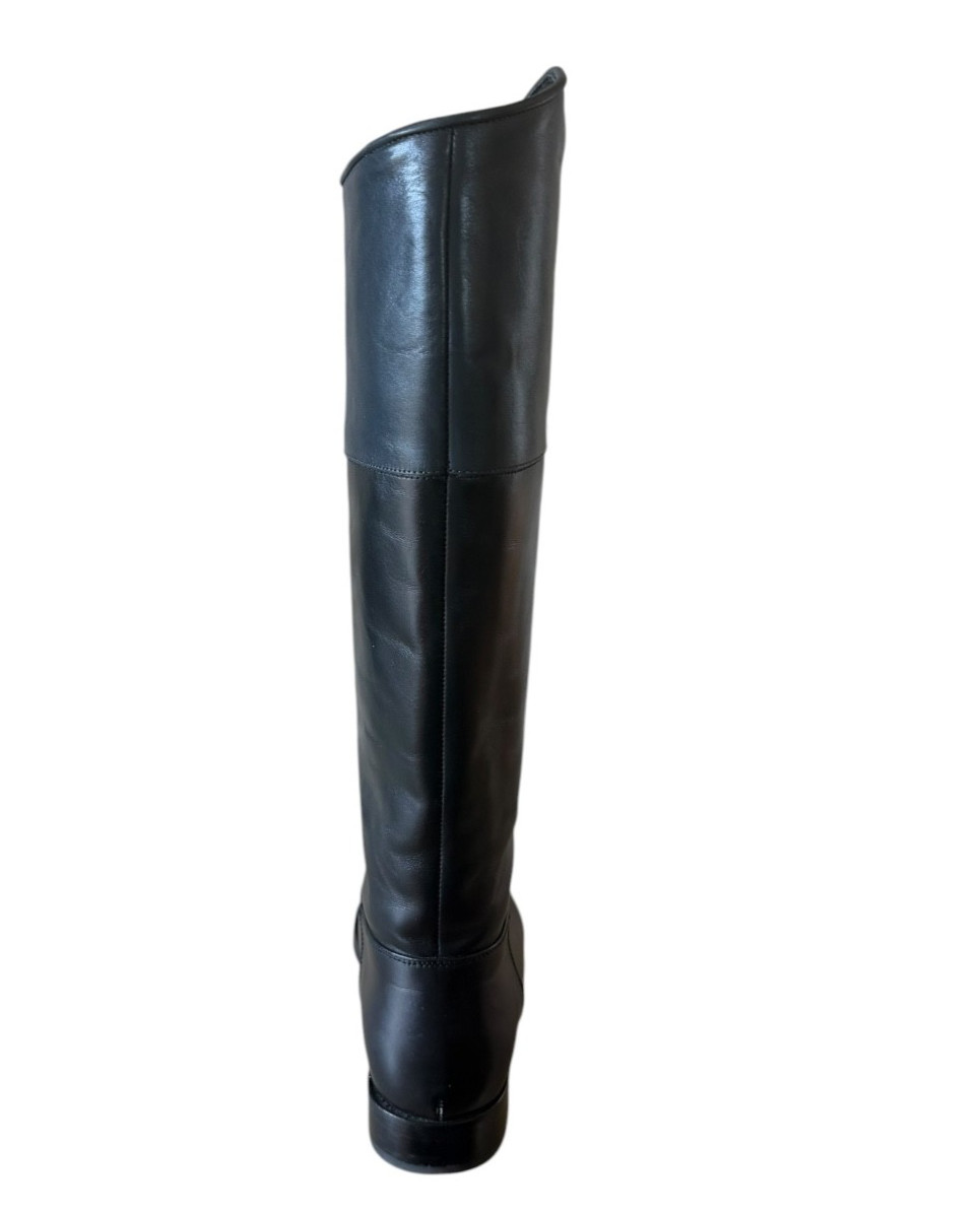 Jil Sander Two Tone Black Grey Leather Riding Boots Women EU 37 US 6.5 $1400!