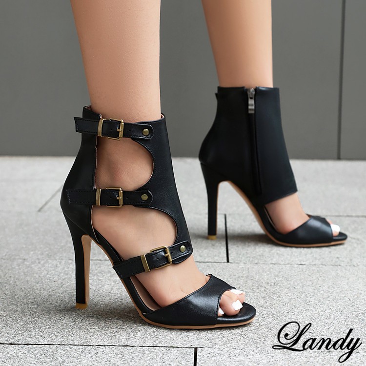 Women’s Roma Gladiator Ankle Boots Summer High Heel Shoes Buckle Sandals Sexy