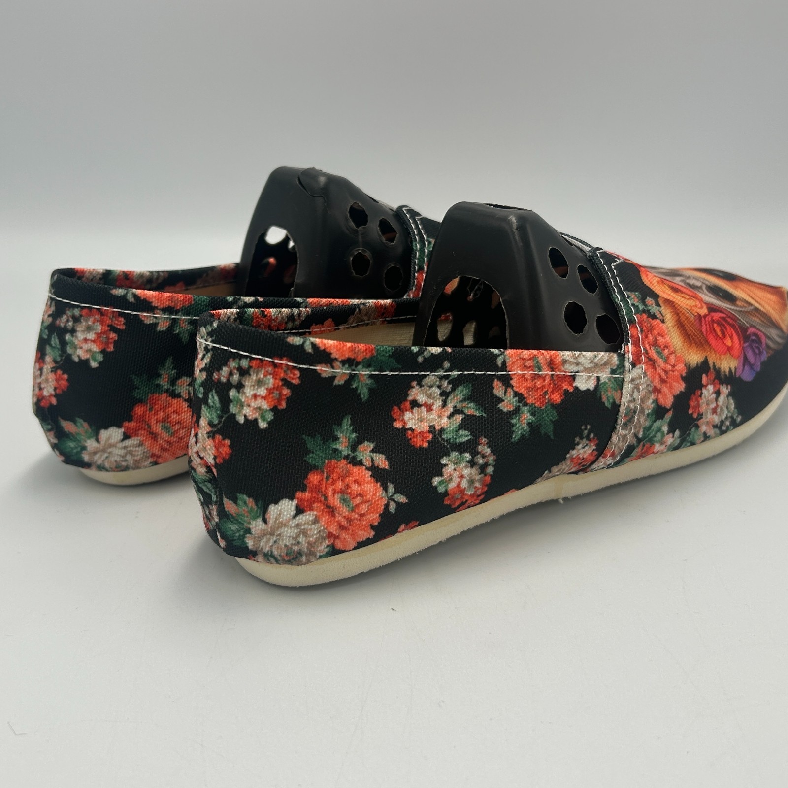 Yorkie Floral Dog Puppy Shoes Slip-on Shoes Womens 7.5 38 Groove Canvas Flats
