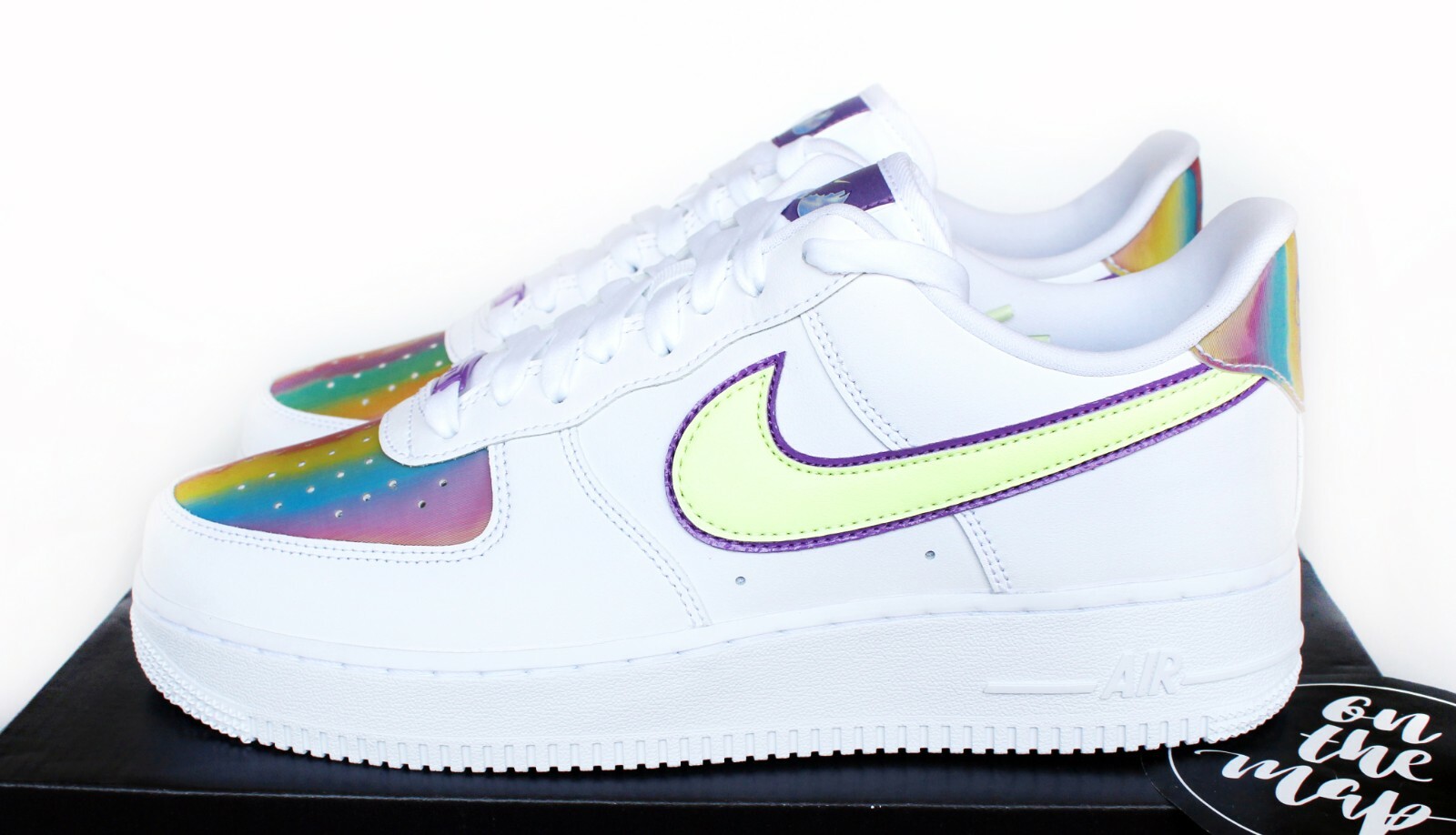 Nike Air Force 1 Easter 2020 AF1 Rainbow White UK 2 3 5 6 7 8 US CW0367-100 New